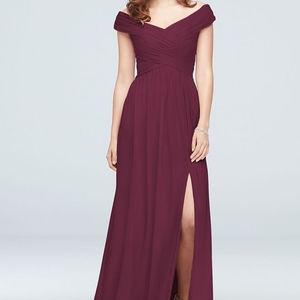 David's Bridal Bridesmaid Dress in Wine